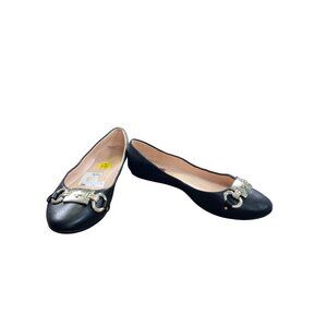 Kate Spade Payton Black Leather Flats Loafers Shoes Size 6.5B KU 8720